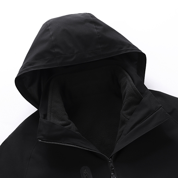 Svart uppvärmd jacka (batteri ingår ej) 4XL