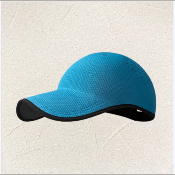 Sammenfoldelig sømløs sportsbaseballkasket i let, åndbart polyester med UV-beskyttelse Blue Blue