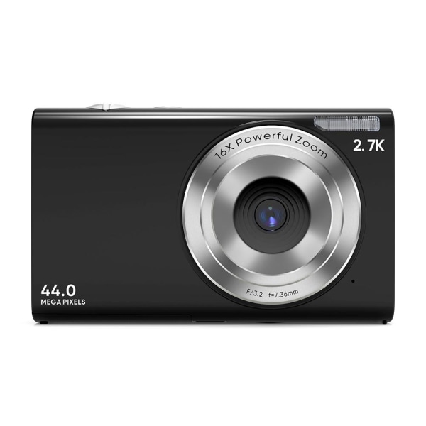 INF Digitalkamera 2.7K/44MP/16x Zoom/Anti-Shake/Webcam Svart