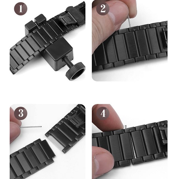 Titanium urrem til Garmin Fenix 7X/6X/5X - Hurtigudløser, 26mm, Sort