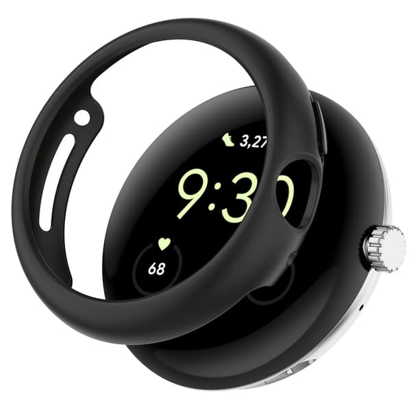 PC halv-pack beskyttende etui til Google Pixel Watch Black Black