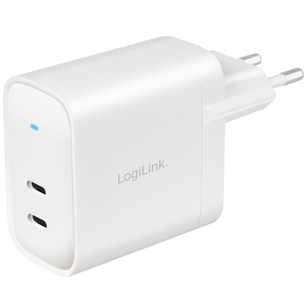 LogiLink USB-laddare 2 x USB-C PD 40W GaN
