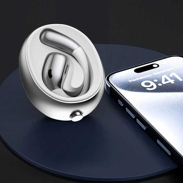 AI Oversættelses Earbuds - Hvid A60 Open-Ear Trådløs Bluetooth Hvid