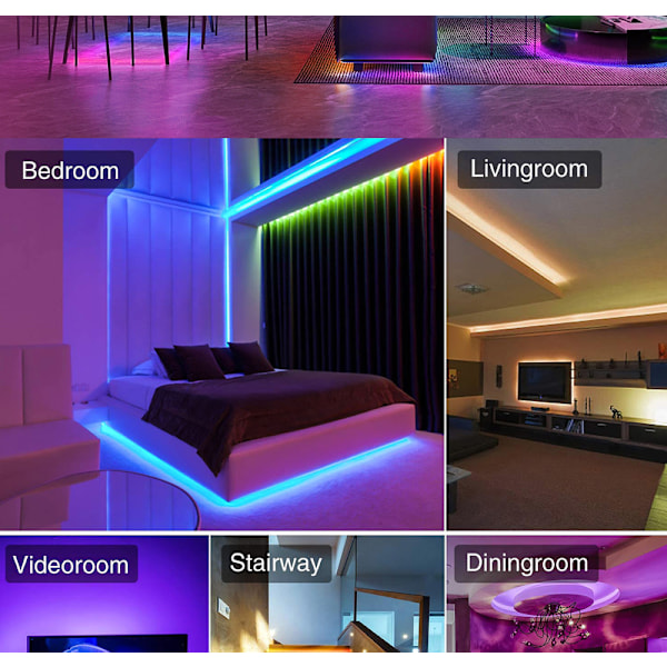 20M LED-nauhasarja Bluetooth-sovelluksen ohjauksella