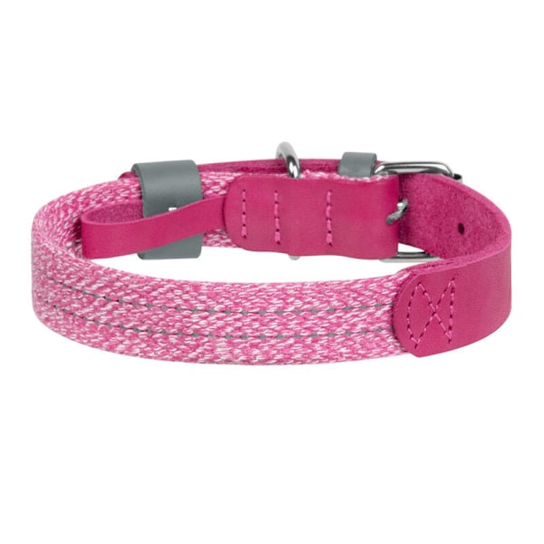 Klassiskt hundhalsband med QR-kod Waudog storlek L rosa