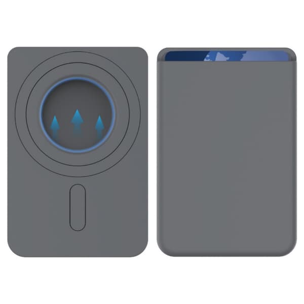 Elegant magnetisk kortholder til Apple iPhones Grey Grey