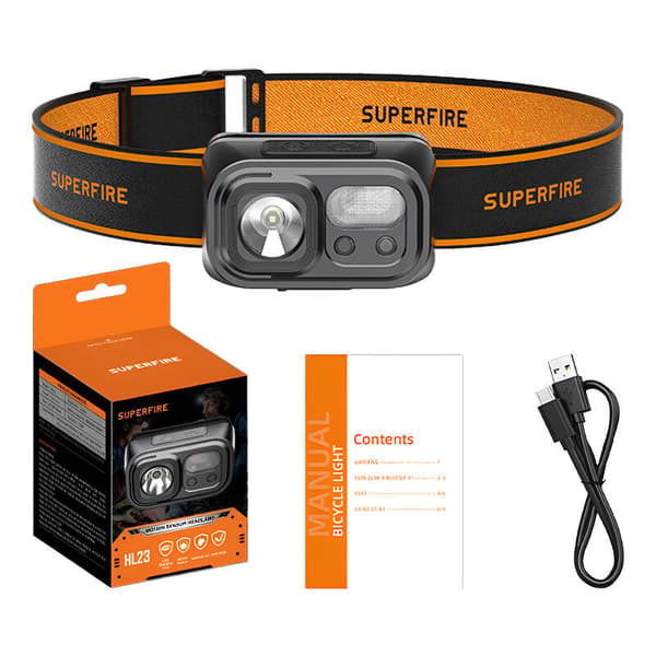 Pannlampa Superfire HL23, 220lm, USB-C