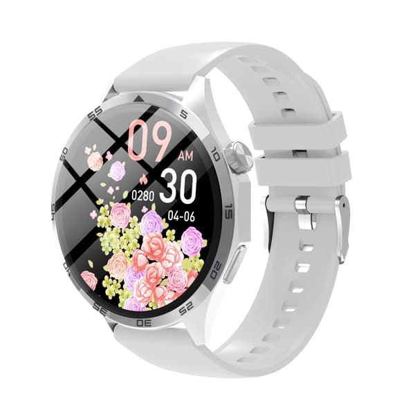 Multifunktionelt Smartwatch med Bluetooth-opkald, pulsmåler og tilpasselig urskive Silver Silver
