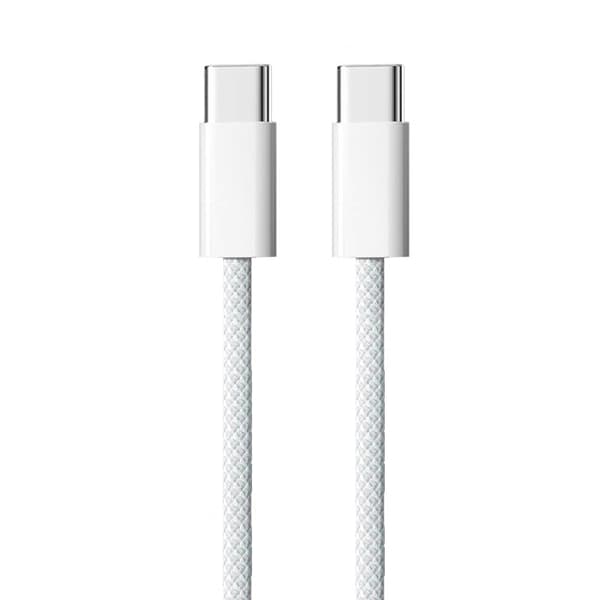 2-pack punottu USB-C - USB-C -kaapeli - harmaa ja valkoinen 2m 2m