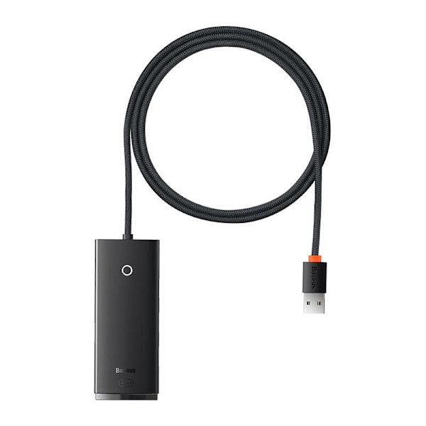 Hub 4in1 Baseus Lite Series USB till 4x USB 3.0, 1m (svart)