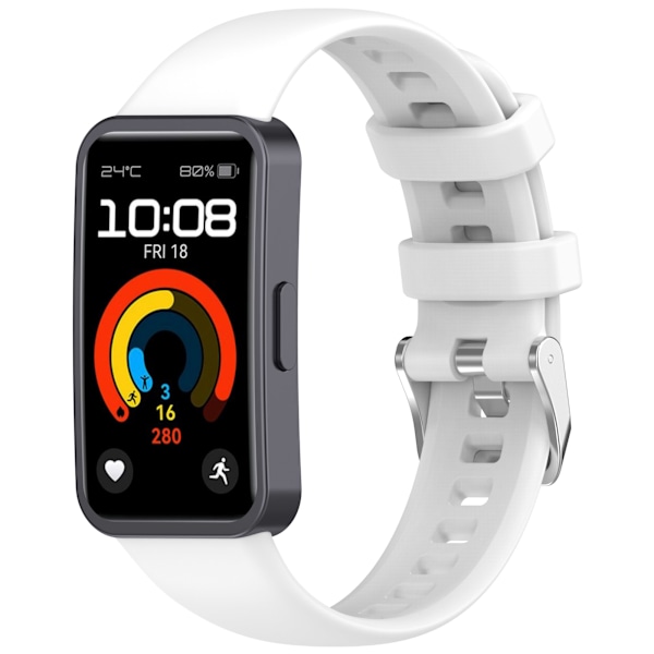 Silikone urrem til Huawei Band 9 & Band 8 Hvid