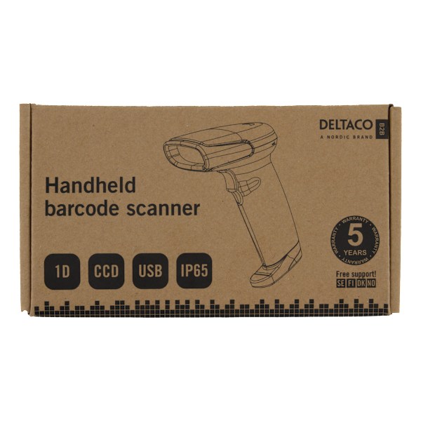 Handheld 1D CCD Barcode Scanner, black, USB