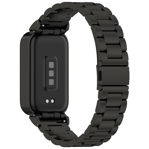 Urrem i rustfrit stål til Xiaomi Band 9 Active & Redmi Band 3 Sort