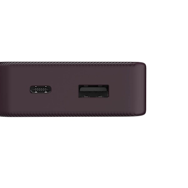 Powerbank Colour 10 10000mAh USB-C+USB-A Plommon