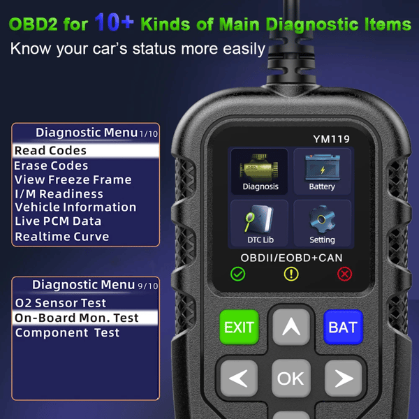 OBD2-diagnoseværktøj - Køretøjskodelæser