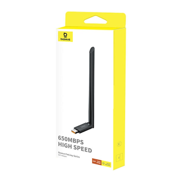 Adapter WiFi med antenne Baseus FastJoy 650Mbps (czarny)