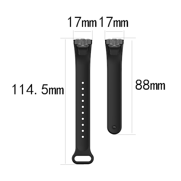 Urrem silikone Samsung Galaxy Fit SM-R370 Sort