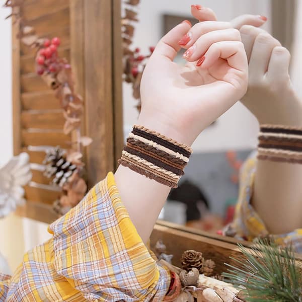 Boho Flätade Hårband - 20-pack Scrunchies för Tjockt Hår