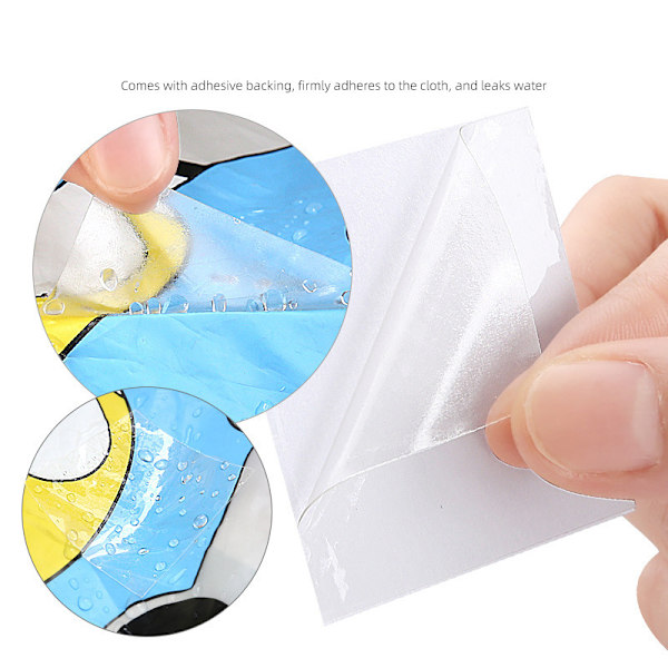 208TPU genomskinlig reparationslapp 10 cm x 10 cm (10 stycken)