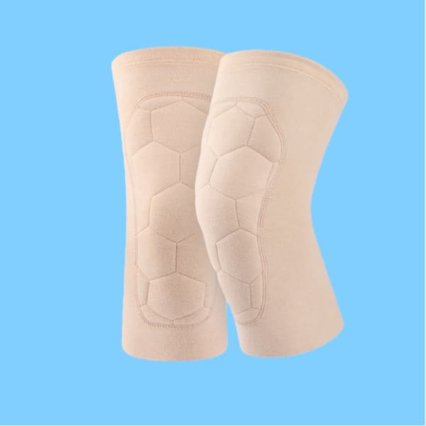 Ull Silke Dralon Termiska Knävärmare - Ledskydd & Vintervärme (Par) Beige M Beige M