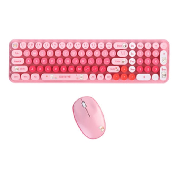 MOFI Baby Bear Wireless Keyboard + Mouse Set (rosa)