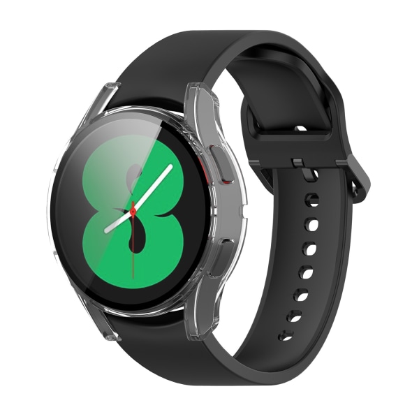 PC-Fodral + Skärmskydd i Härdat Glas för Samsung Galaxy Watch FE 40mm Transparent