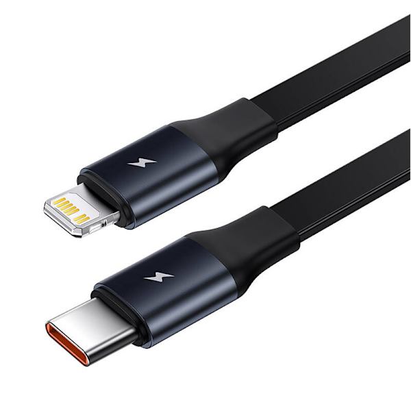 Billaddare Baseus Njutning med kabel USB-C + Lightning 3A, 30W (svart)