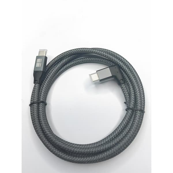 100W USB-C til USB-C Kabel med Vinkelstik - 20Gbps Dataoverførsel og 4K Video - Grå, 0.5M/1.5M 1.5m 1.5m