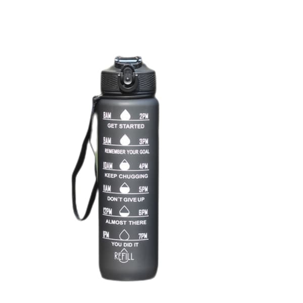 Sportvattenflaska - 1000 ml Black Black