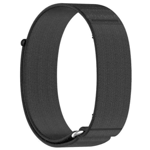 Sort vævet nylon-udskiftningsrem kompatibel med Garmin CIRQA-seriens smarture, 28 cm x 2 cm