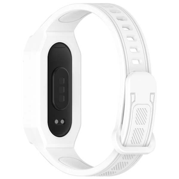 Yleiskäyttöinen silikoniranneke Xiaomi Mi Band 9, 8, 7, 6, 5 -laitteille Valkoinen