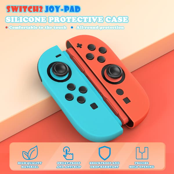 Beskyttende silikonegreb til Nintendo Switch 2-controllere Blue+Orange Blue+Orange