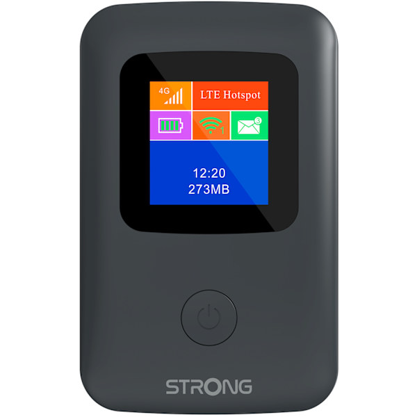 4G MiFi Hotspot WiFi 150 Mbit/s med display Svart