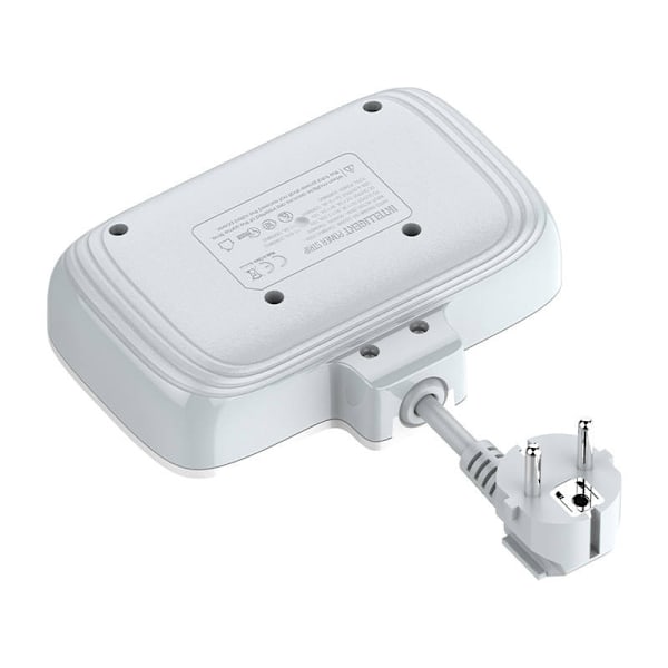 Virtajohto 2 AC-pistorasialla, 3x USB, USB-C, LDNIO SE2435, 2500W (valkoinen)