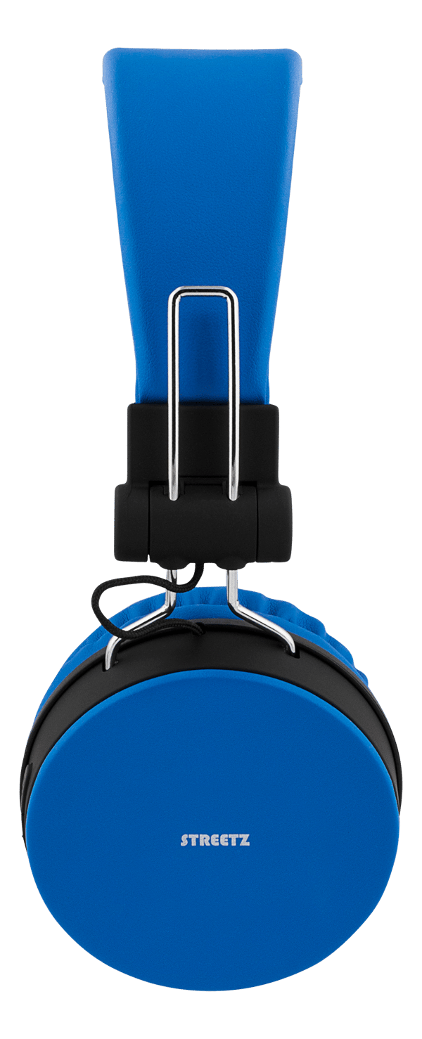 Foldbar on-ear BT headset, 3,5 mm, blå