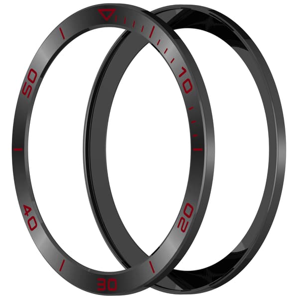 Premium Garmin Tactix 8 AMOLED Bezel - Black & Red Accent