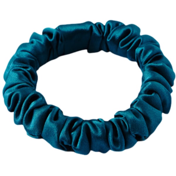 2 Pack Pure Mulberry Silk Hair Scrunchies til kvinder Blå