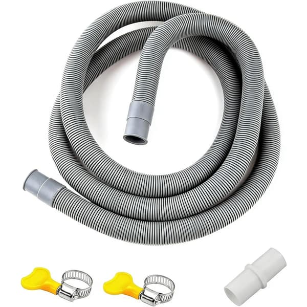 Forstærket afløbsslange til trommevaskemaskine i PVC+PP+rustfrit stål, universal fleksibel forlænger 0.5m–4m 3m 3m