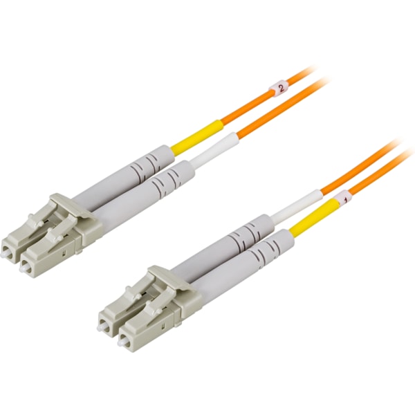 OM1 Fiber cable, LC - LC, duplex, UPC, 62,5/125, 20m, orange