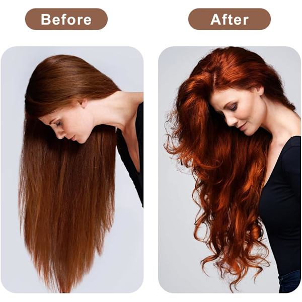 2-sæt Satin Heatless Hair Curler til at sove med om natten Brun