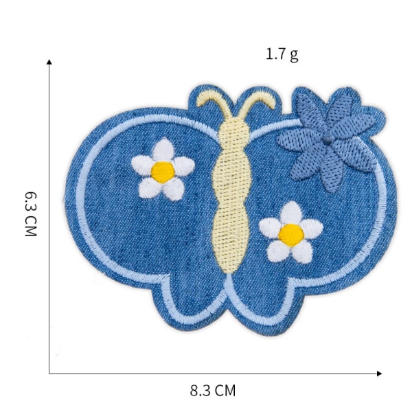 Broderad patch 6-delad set