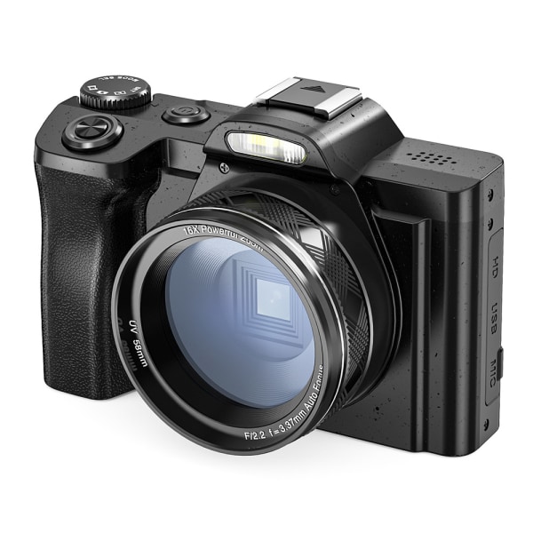 INF Digitalkamera 5K 48MP 16 x zoom 3,5-tums skärm, autofokus, anti-shaking