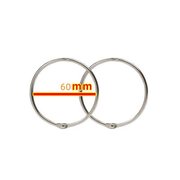 INF Öppningsbara gardinringar / duschdraperiringar 30 st Silver 60 mm