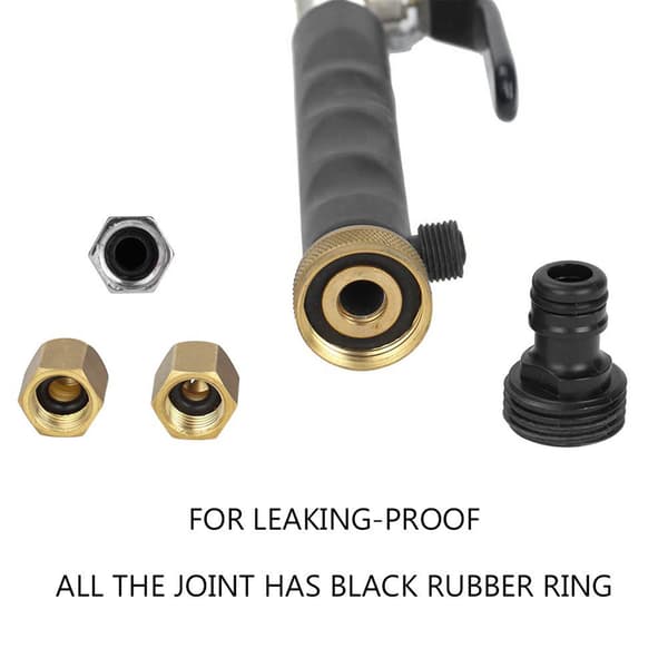 Jet Power Washer Högtryckstvätt för trädgårdsslang 2 munstycken 3/4" Black Black