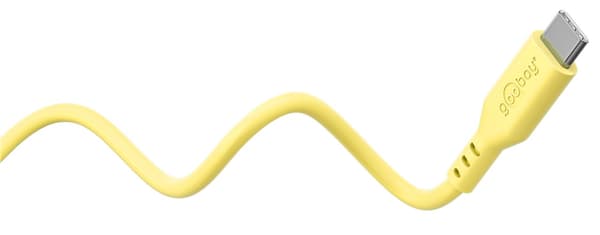 USB-C™-silikonikaapeli, 1,5 m, keltainen