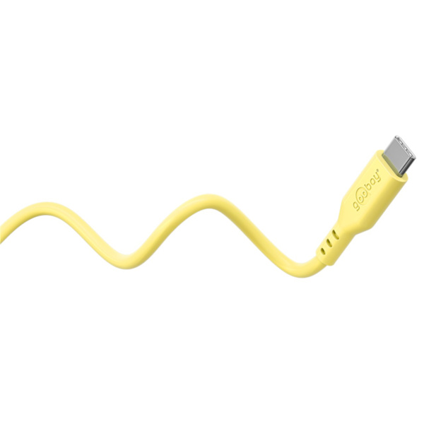 USB-C™-silikonkabel, 1,5 m, gul