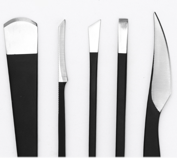 Pedicure knivsæt, 5-pak Black Black