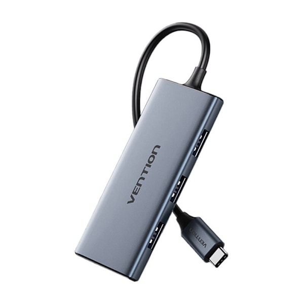USB-C till HDMI, 3x USB 3.0, SD, TF Hub Vention TOOHB 0,15m Grå