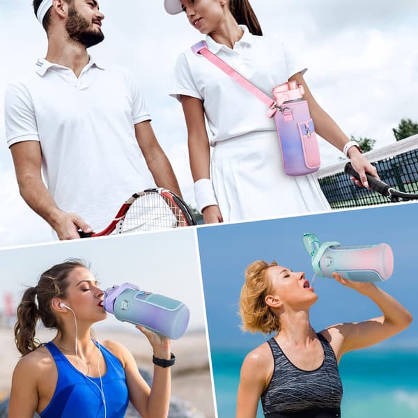 Isoleret halv gallon vandflaskehylster Blue Blue