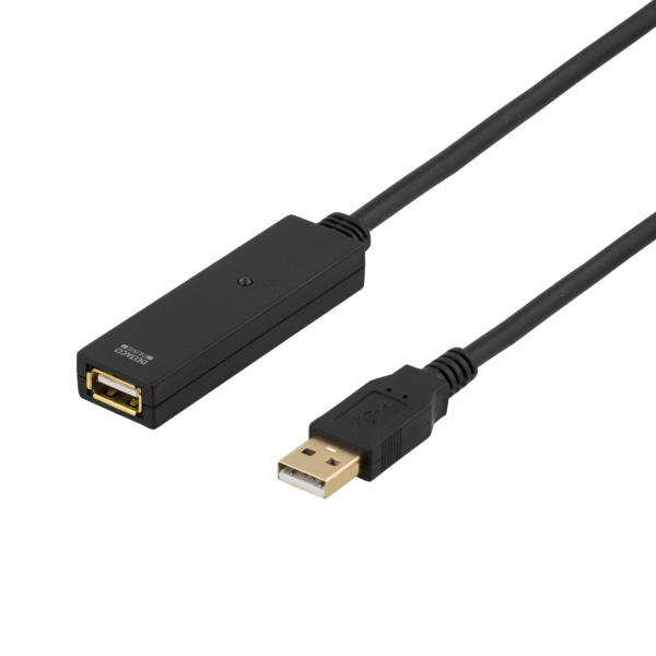 PRIME USB 2 extens cable active TypeA m>TypeA fe 15m black